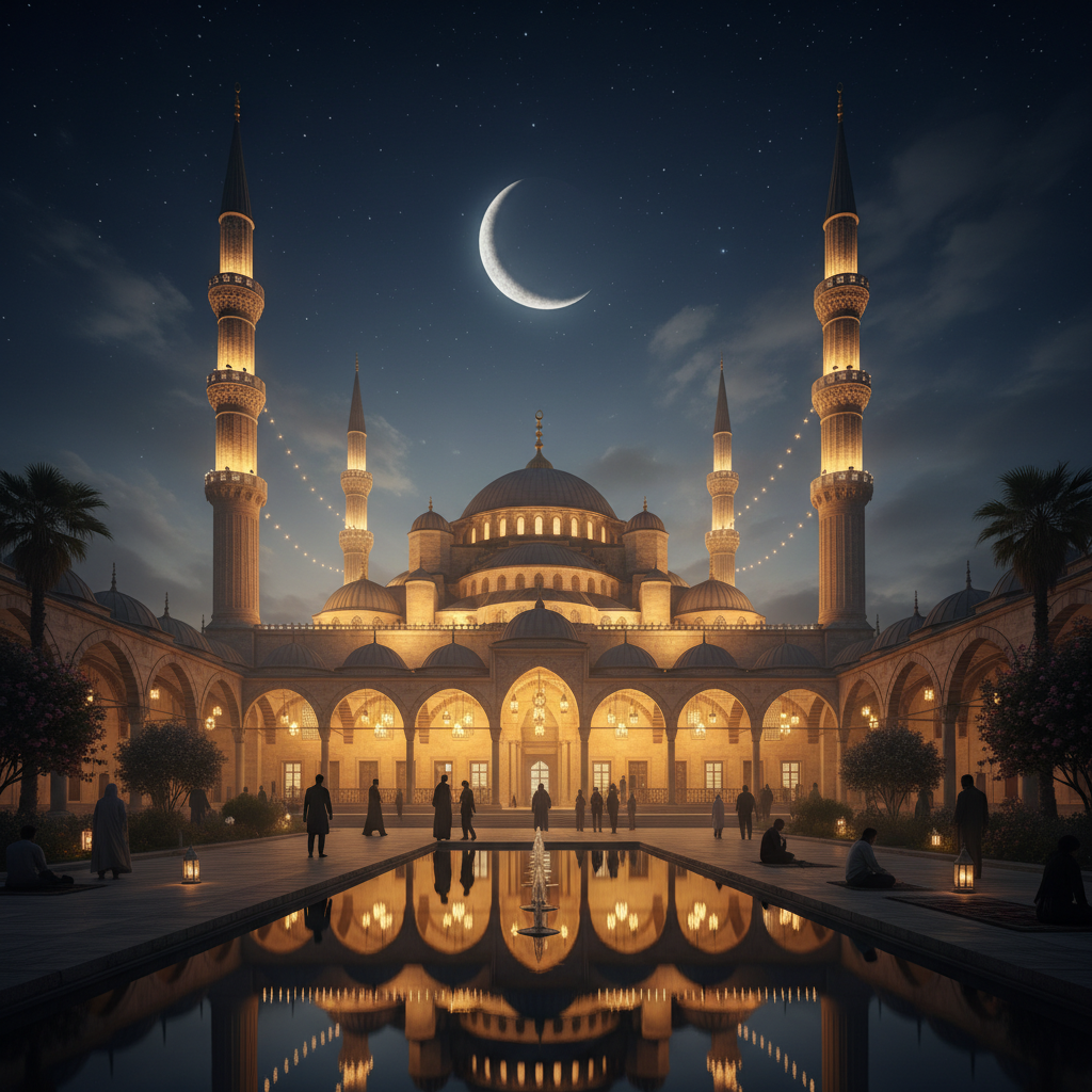 Mezquita iluminada